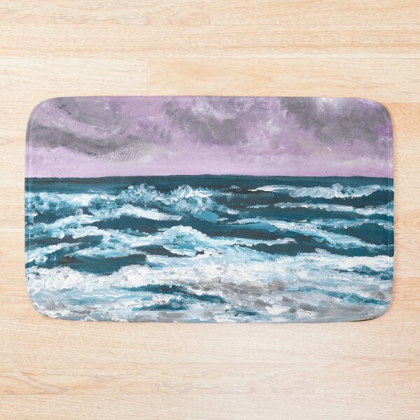 Item preview, Nature and landscapes, blue landscape, indigo sea with waves designed and sold by anaozzart.