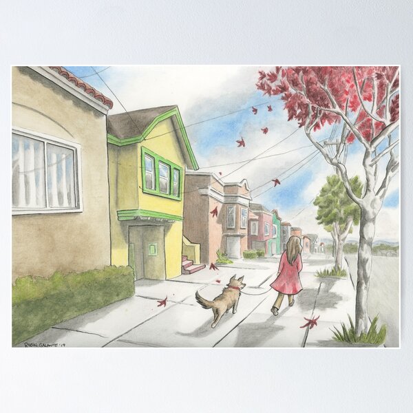 Item preview, "A Girl and Her Dog" by Robin Galante designed and sold by Robin Galante Art .