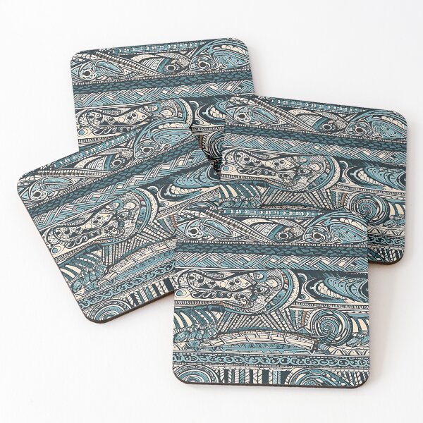 Item preview, Tribal Art Blue and White designed and sold by DavisDesigns79.