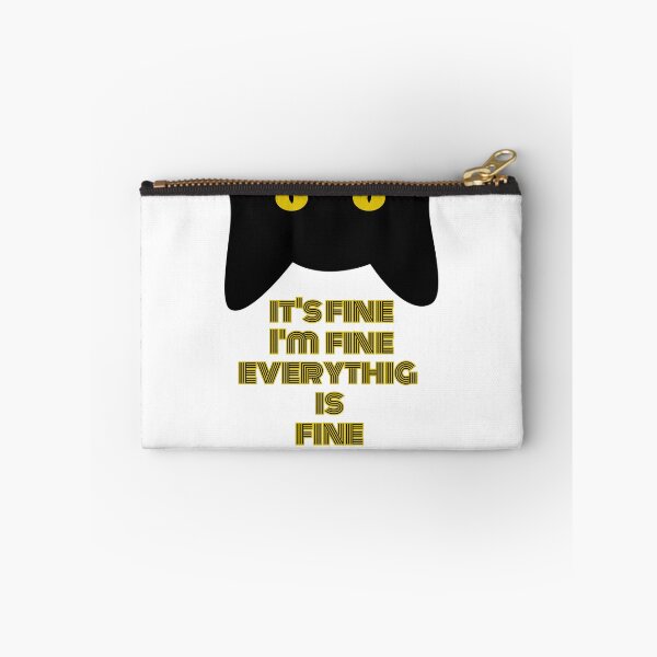 Item preview, It's Fine I'm Fine Everything Is Fine Funny Black Cat designed and sold by CREATIVELEANS ⭐️⭐️⭐️⭐️⭐️.