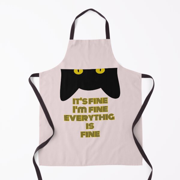 Item preview, It's Fine I'm Fine Everything Is Fine Funny Black Cat designed and sold by CREATIVELEANS ⭐️⭐️⭐️⭐️⭐️.