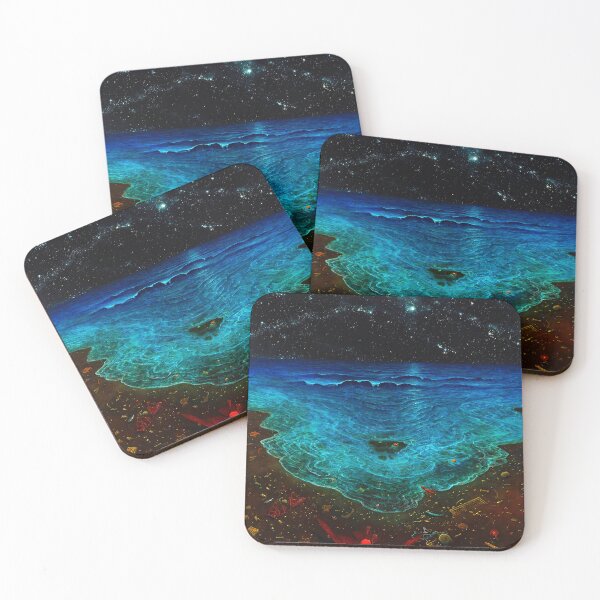 Item preview, Ocean of Relics with a Starry Sky, Dark Seascape Waterscape Surrealism designed and sold by Gabriel S.