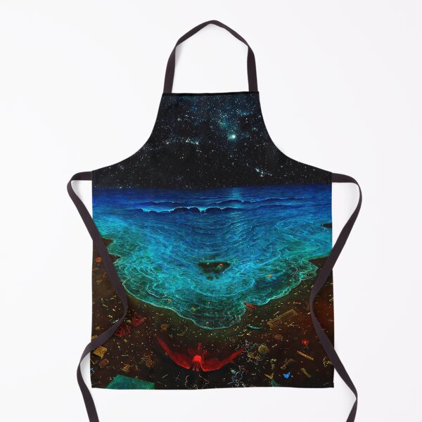 Item preview, Ocean of Relics with a Starry Sky, Dark Seascape Waterscape Surrealism designed and sold by Gabriel S.