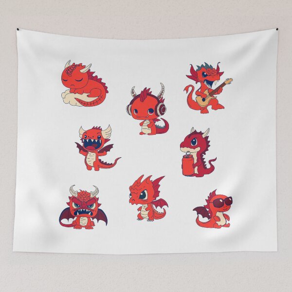 Item preview, Set of Dragon Illustration. designed and sold by Innamalinka.