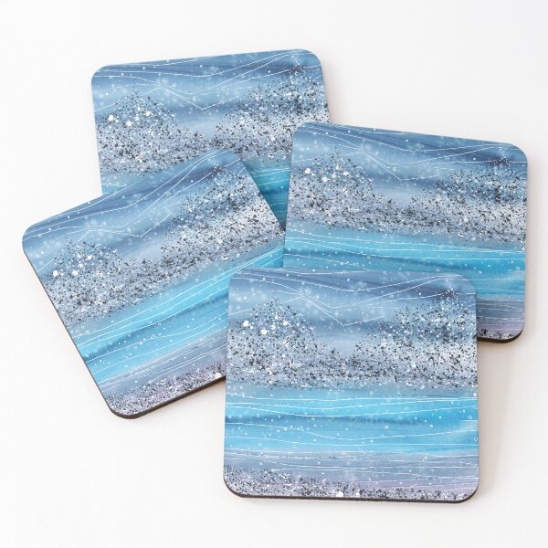 Item preview, Nature and landscapes, blue landscape, sea and mountains designed and sold by anaozzart.