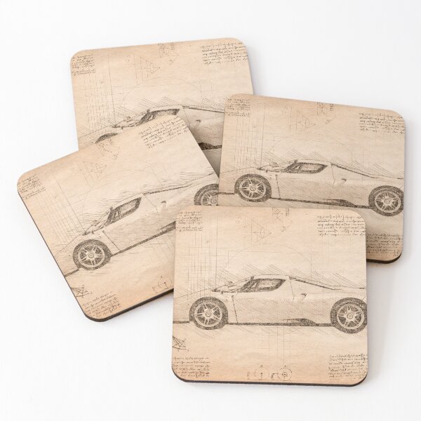 Artikelvorschau, Da Vinci Sketch Art FerrariEnzo - Vintage entworfen und verkauft von Rayyanz.