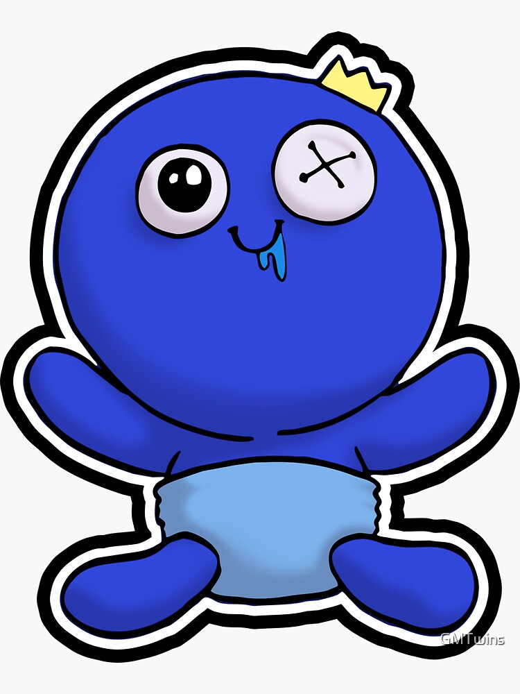 Blue Baby Rainbow friends | Sticker