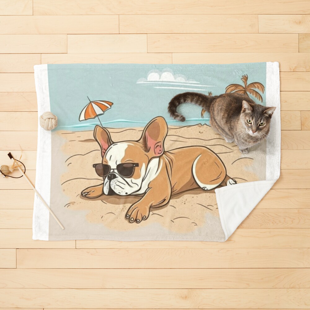 Frenchie Tanning at the Beach French Bulldog