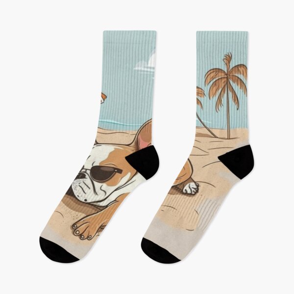 Item preview, Frenchie Tanning at the Beach French Bulldog designed and sold by PetsEnough.