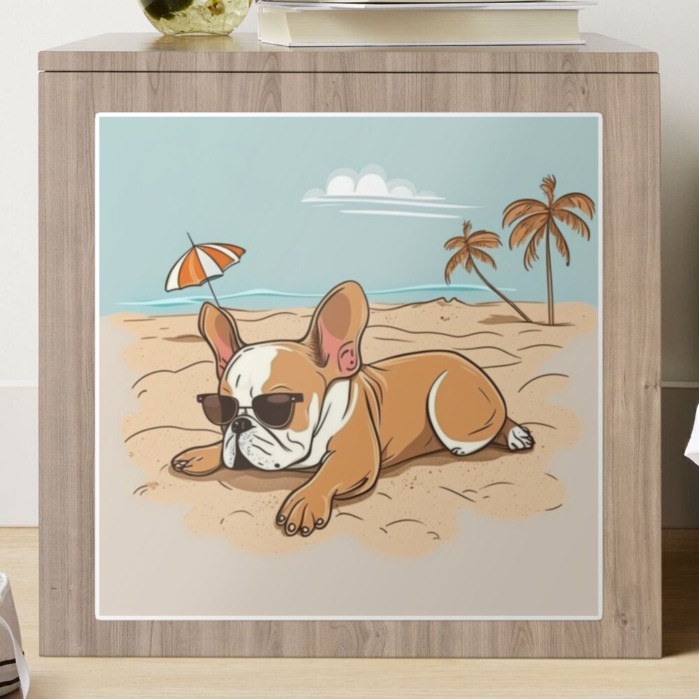 Frenchie Tanning at the Beach French Bulldog