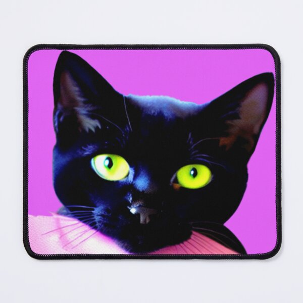 Item preview, black cat yellow eyes designed and sold by aipaint.