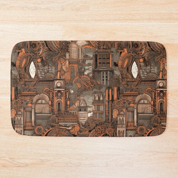 Item preview, Steampunk Cityscape Sketch Pattern Design designed and sold by Juuskus.