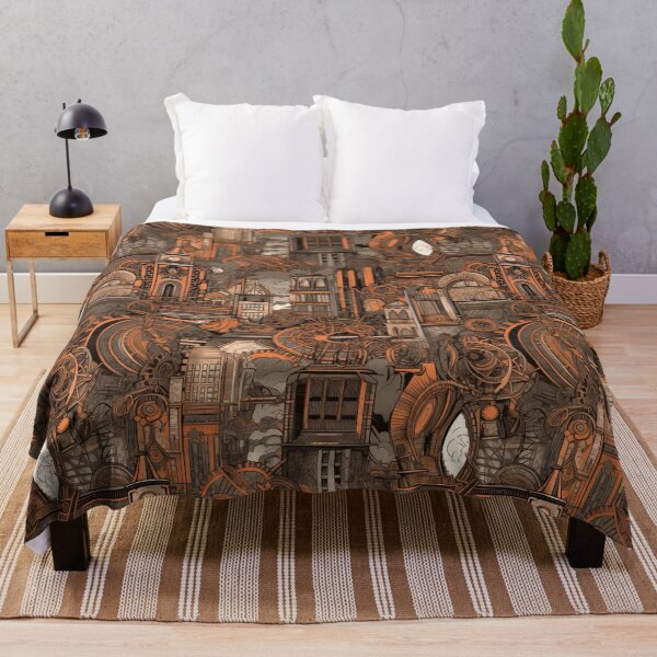 Item preview, Steampunk Cityscape Sketch Pattern Design designed and sold by Juuskus.