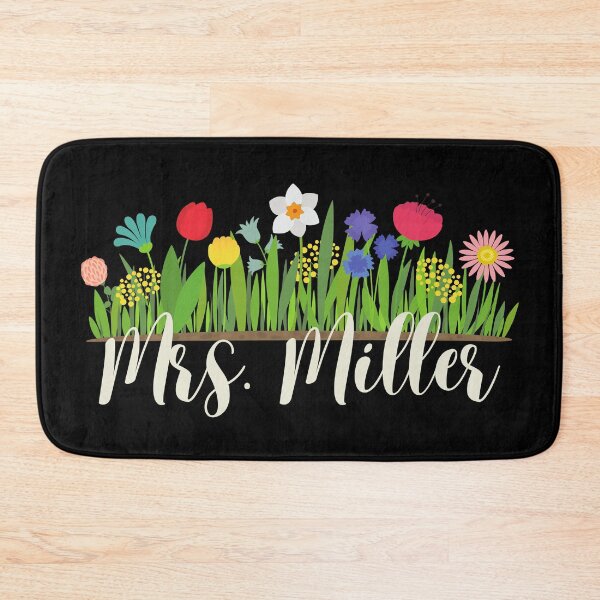 Item preview, Mrs. Miller Teacher Married Flowers designed and sold by SunfullyYours.
