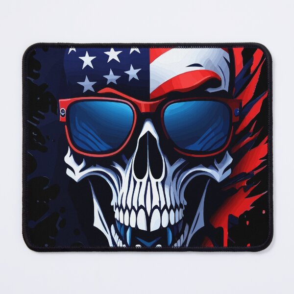 Item preview, Ultra Maga Red White Blue Skull With Trendy Sunglasses designed and sold by Mimielitas-Shop.