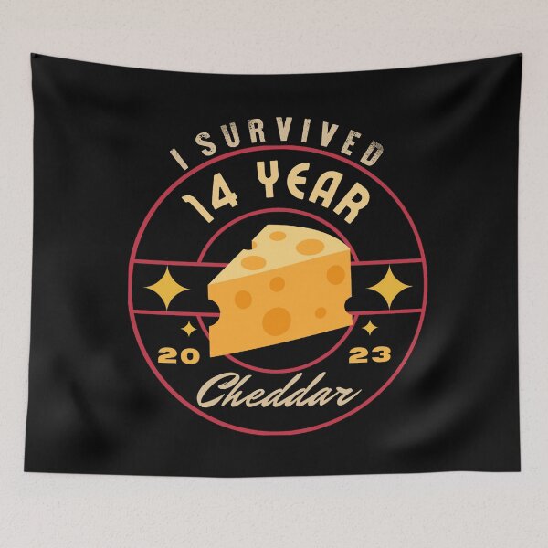 Item preview, I Survived 14 Year Cheddar Baseball Design designed and sold by KMGraphics99.