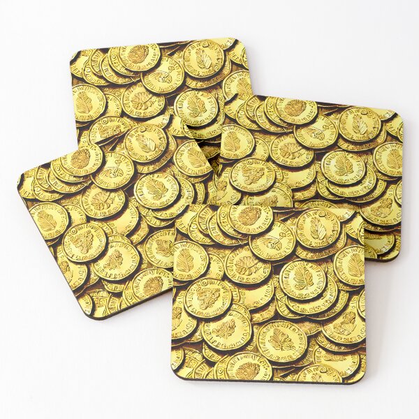 Item preview, Gold Coins Pattern designed and sold by Pattrnz.