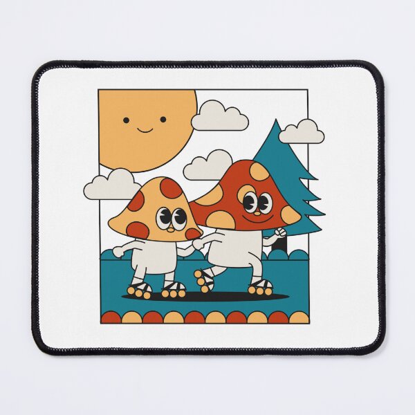 Item preview, Mushrooms on rollers cartoon style , psychedelic, designed and sold by noirglare.