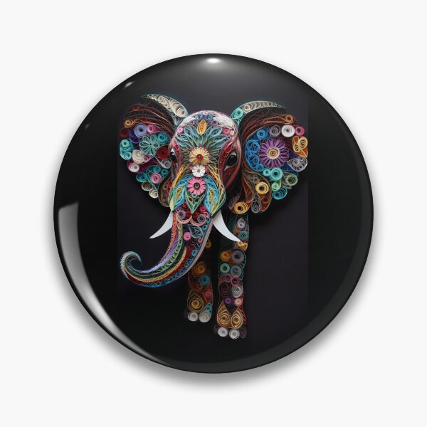 Item preview, Colorful Elephant Quilling Artwork designed and sold by ArtbyAiGallery.