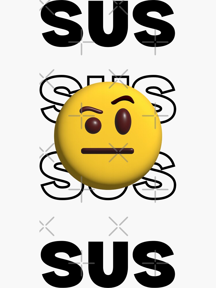 Youre Sus Emoji Sticker for Sale by AlpacaSmokes