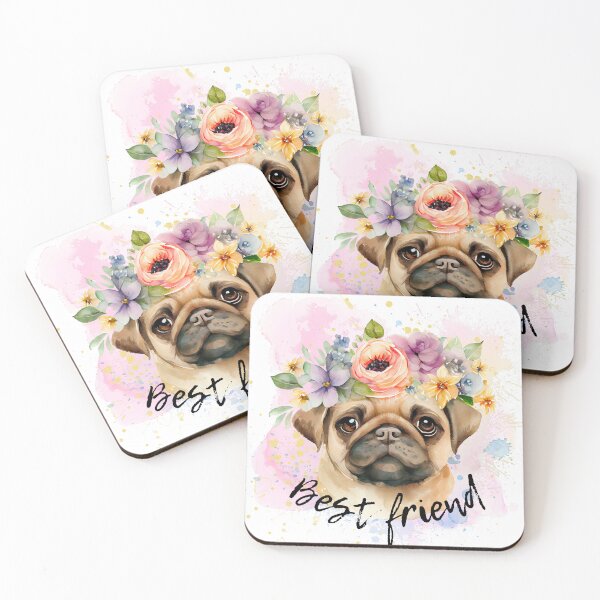 Item preview, Sweet best friend pug love designed and sold by Gapanaart.
