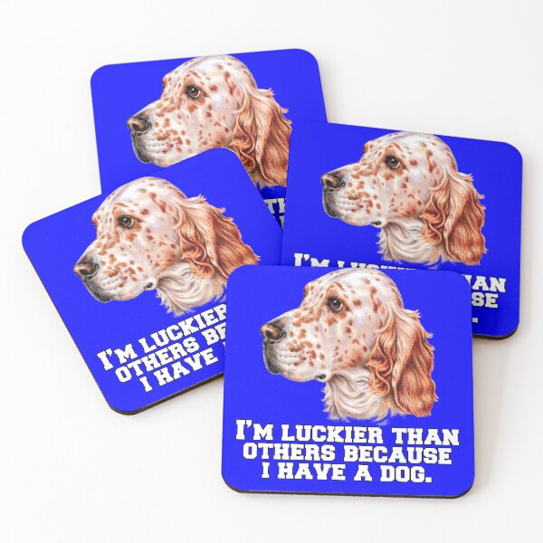 Artikelvorschau, Englischer Setter-Hundebesitzer Ich habe mehr Glück als andere, weil ich einen Hund habe entworfen und verkauft von fantasticdesign.