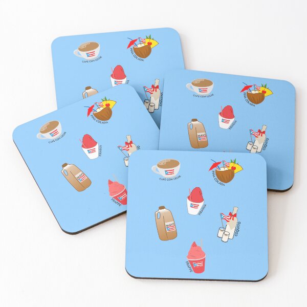 Item preview, Puerto Rican Drinks Milk Coffee Pina Colada Smoothie Coquito Mavi Snow Cone Boricua Flag designed and sold by byDarling.