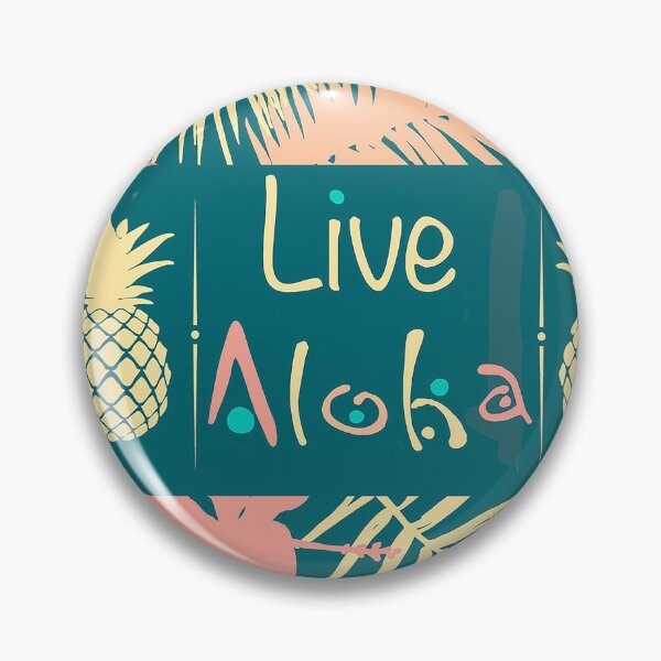 Item preview, Live Aloha Message with Tropical Leaves designed and sold by J Marielle Designs.