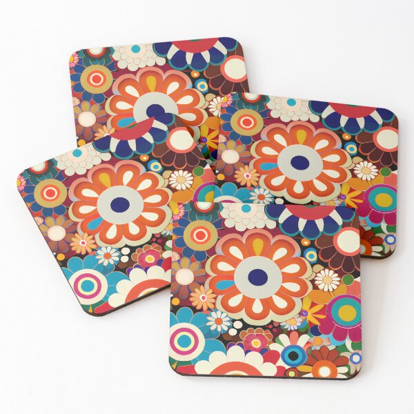 Item preview, Modern Retro Floral Pattern designed and sold by MTJ-Mushrooms.