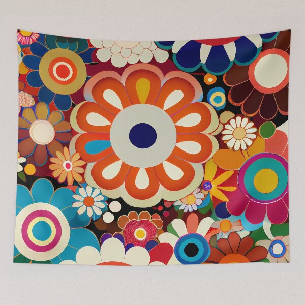 Item preview, Modern Retro Floral Pattern designed and sold by MTJ-Mushrooms.
