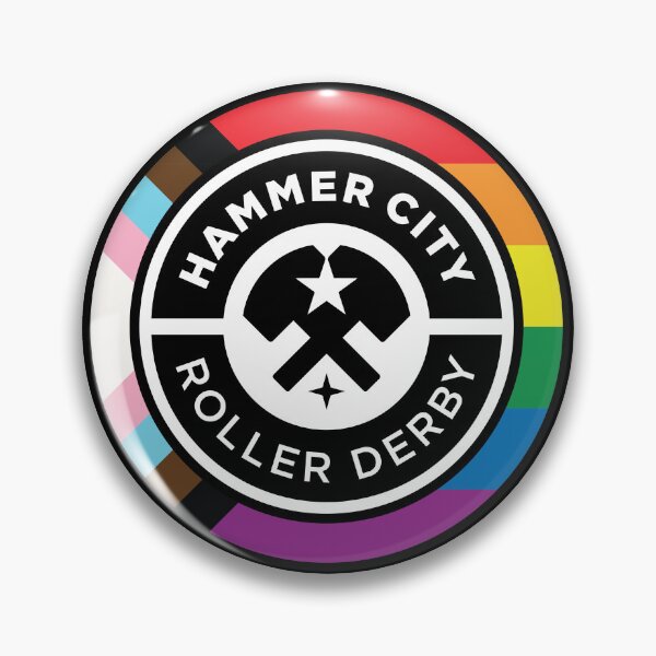 Item preview, HCRD Pride Progress Logo designed and sold by Hammer City Roller Derby.