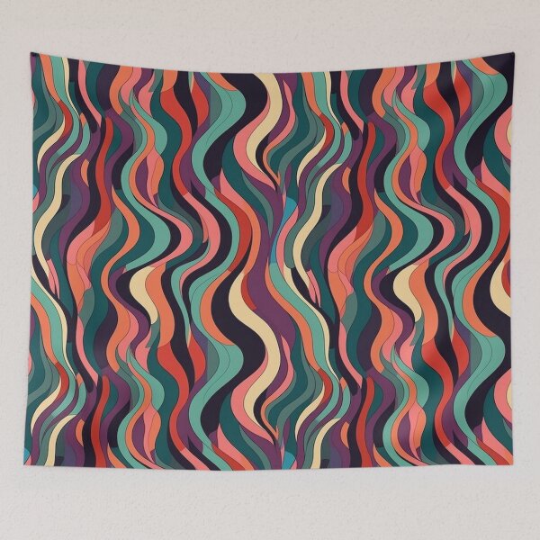 Item preview, Vibrant Psychedelic Waves designed and sold by Splargo Digital Prints.