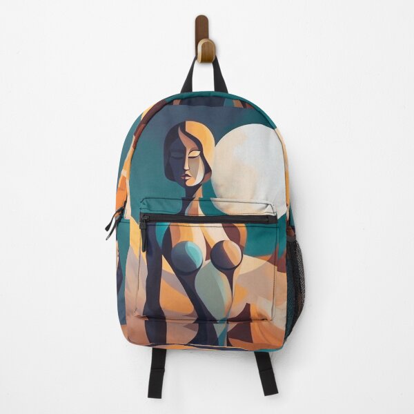Aperçu de l'œuvre Full Moon Lady Cubisme abstrait créée et vendue par BluePlanet.