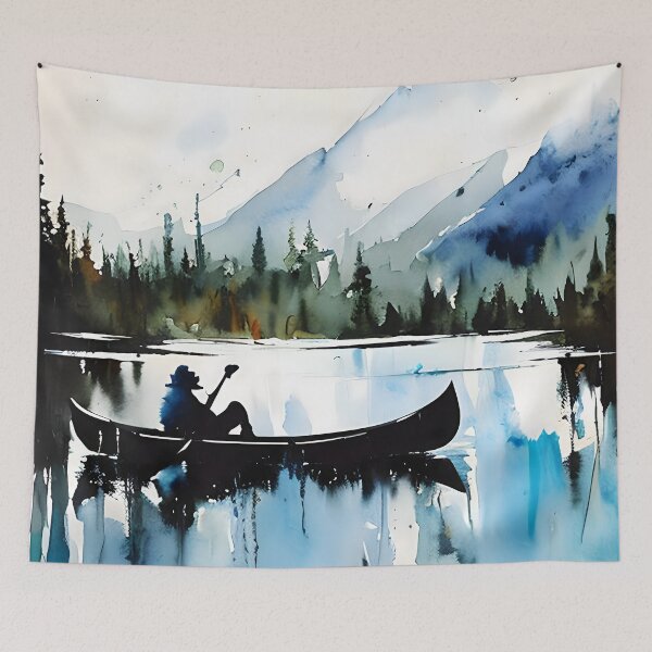 Item preview, Canoeing on the Lake designed and sold by DmBWatercolours.