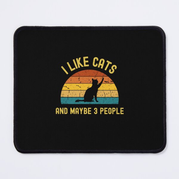 Item preview, I Like Cats And Maybe 3 People Retro Cat Lover Funny Cat Lover Gift designed and sold by lou731.