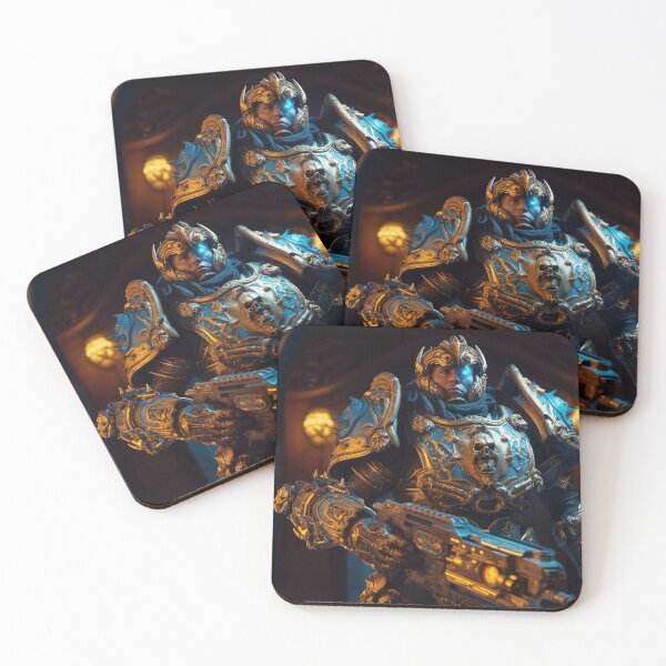 Item preview, Blue Royal Guard, Warhammer 40k inspiration designed and sold by CosmicBlesedEye.