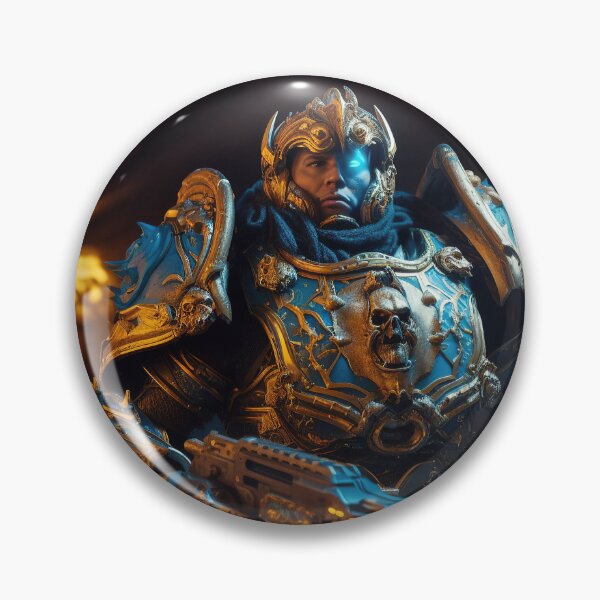 Item preview, Blue Royal Guard, Warhammer 40k inspiration designed and sold by CosmicBlesedEye.