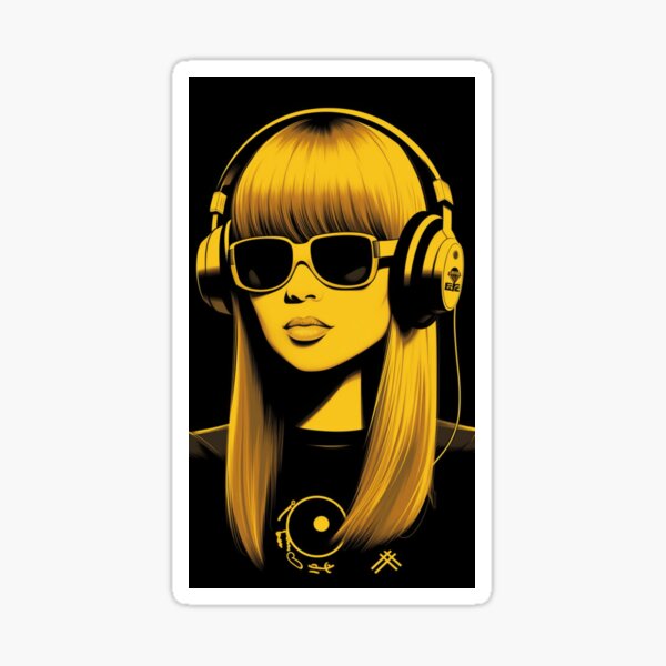 Retro headphones Sticker for Sale by RapTags24