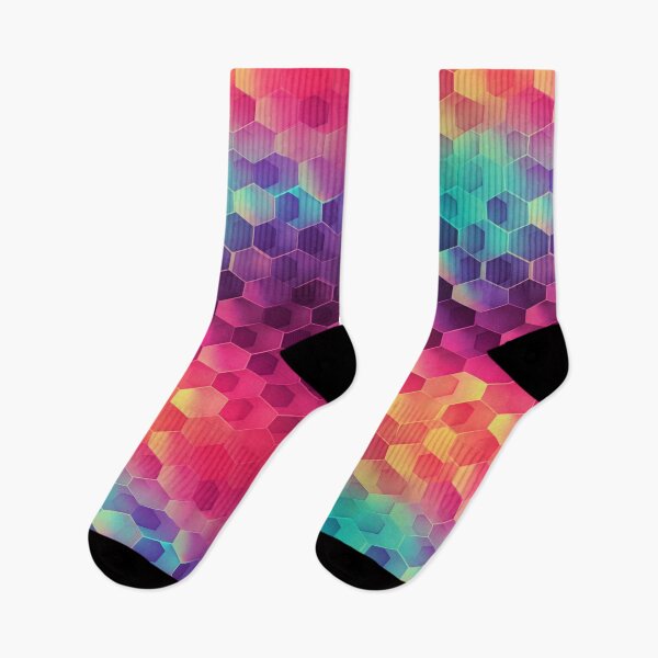 Item preview, Psychedelic Rainbow Honeycomb designed and sold by Splargo Digital Prints.