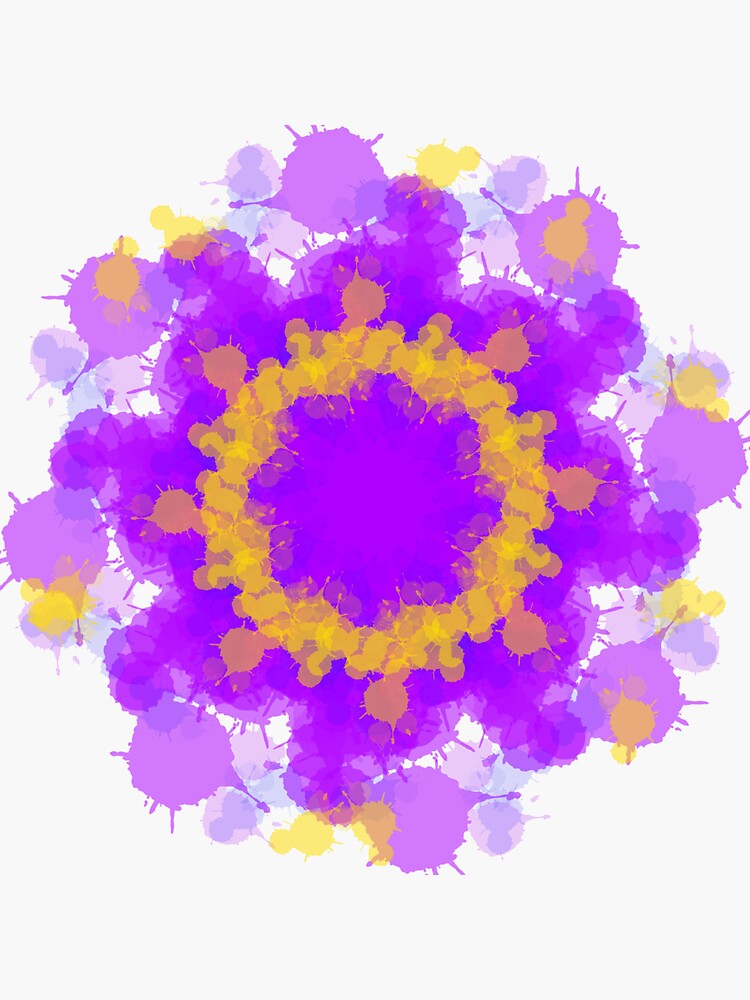 Thumbnail 3 of 3, Sticker, Intersex Pride - Splash designed and sold by FlynnTheGr8.