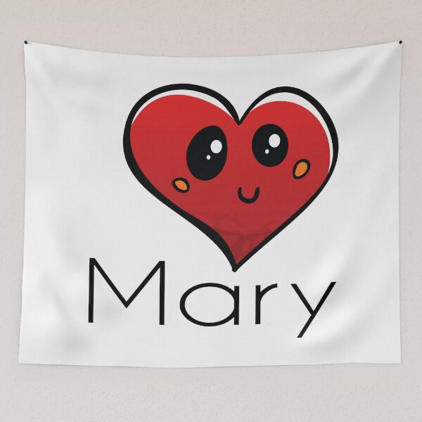 Artikelvorschau, Mary Cute Heart Mein Name ist Mary. entworfen und verkauft von ProjectX23.