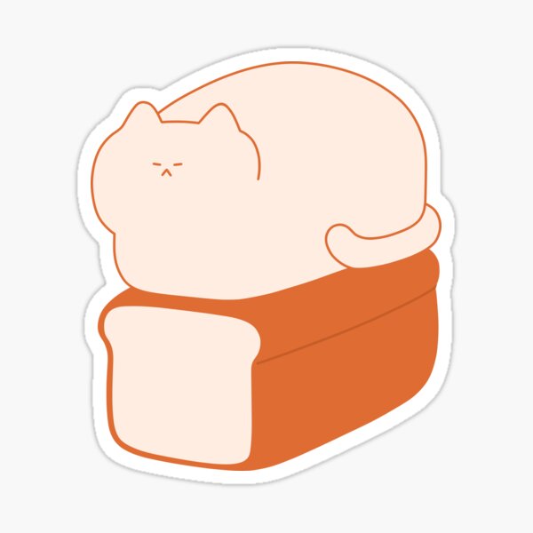 Cat Bread Loaf Stickers for Sale