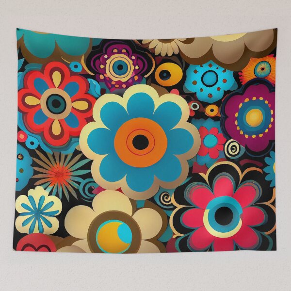 Item preview, Modern-Day Retro Floral Pattern designed and sold by MTJ-Mushrooms.
