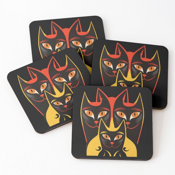 Item preview, Three Feline Abstractions designed and sold by DiamondPixel.