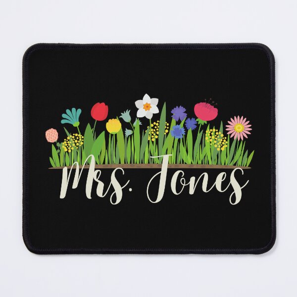 Item preview, Mrs. Jones Teacher Married Flowers designed and sold by SunfullyYours.