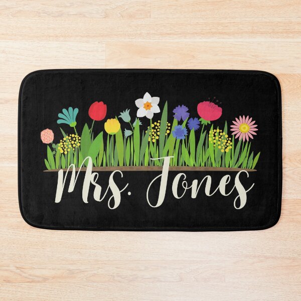 Item preview, Mrs. Jones Teacher Married Flowers designed and sold by SunfullyYours.