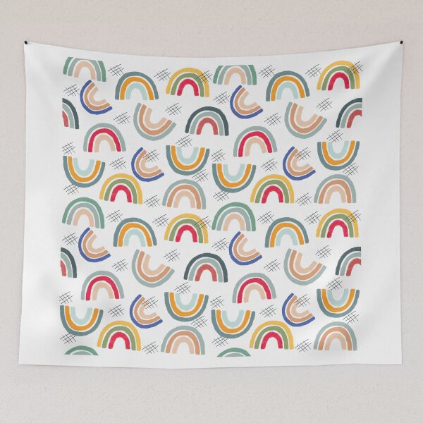 Item preview, Rainbow Hashtag Surface Pattern by Laurel Beard designed and sold by laurelbeard.