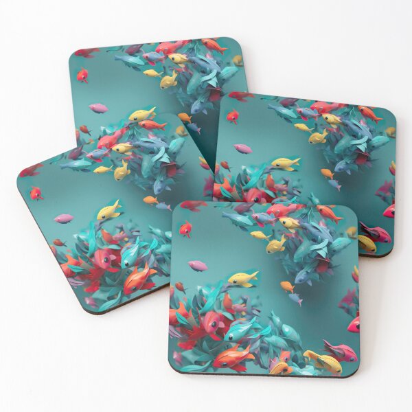 Item preview, School of fish - pattern endless designed and sold by PoppinArtFox.