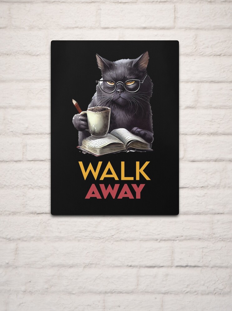 Angry cat aluminium wall art print