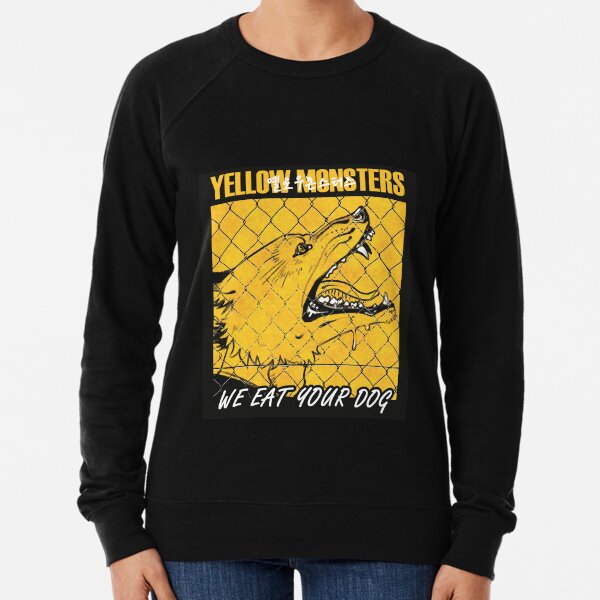 Item preview, Yellow Monsters We Eat Your Dog Textless designed and sold by pkstarstormzz.